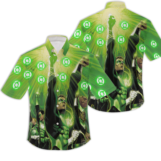 Justice Green Hawaiian Shirt