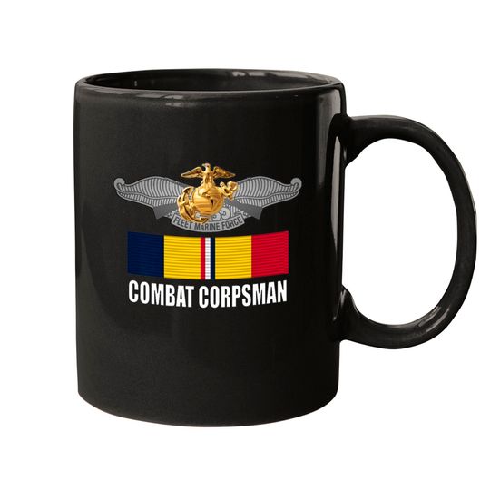 Veteran Gift-8404 Combat Corpsman Eagle Globe Anch Mugs