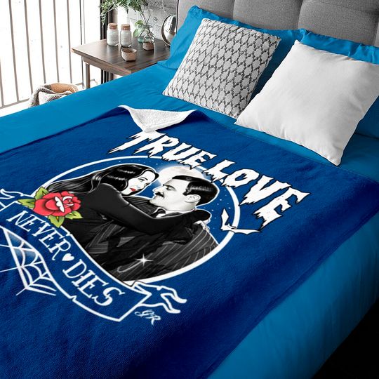 Morticia and Gomez - Addams Family - Baby Blankets