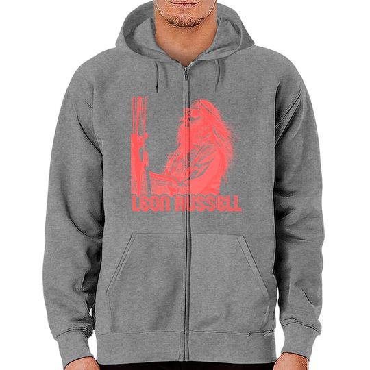 Leon Russell Retro Song For You FanArt Tribute - Leon Russell - Zip Hoodies