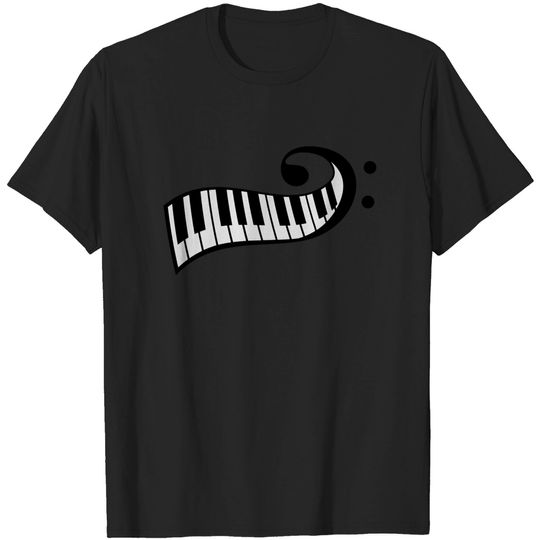 Discover Piano keys Piano clef T-shirt