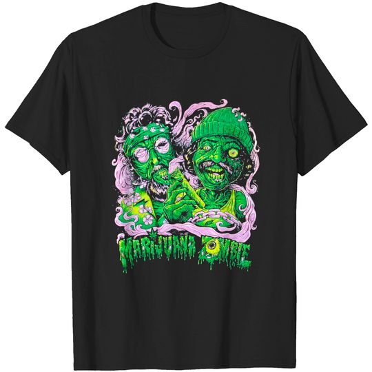 Marijuana Zombie Cheech & Chong Graphic T-shirt