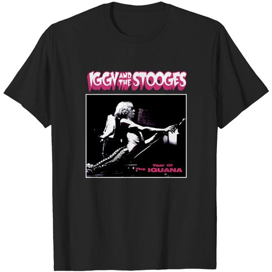 Discover Distressed look Iggy & The Stooges Year of the Iguana shirt.Distressed t-shirt