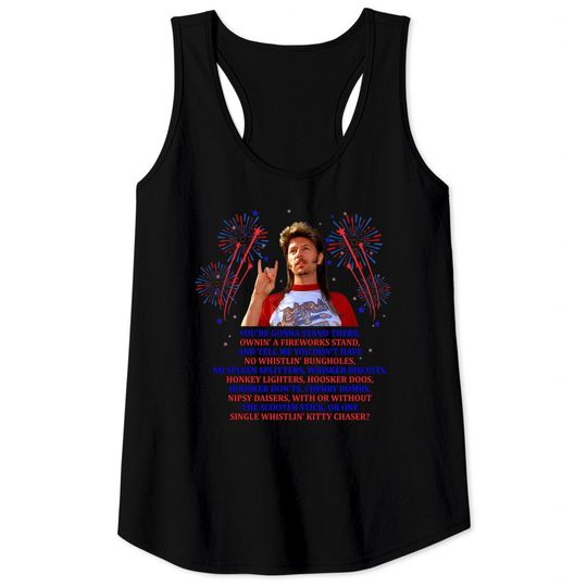 Joe Dirt Merica Shirt, 4th Of July Joe Dirt Merica Fireworks Tank Tops