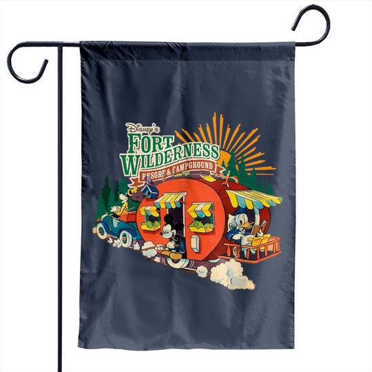 Vintage Disney Garden Flags, Fort Wilderness Garden Flags