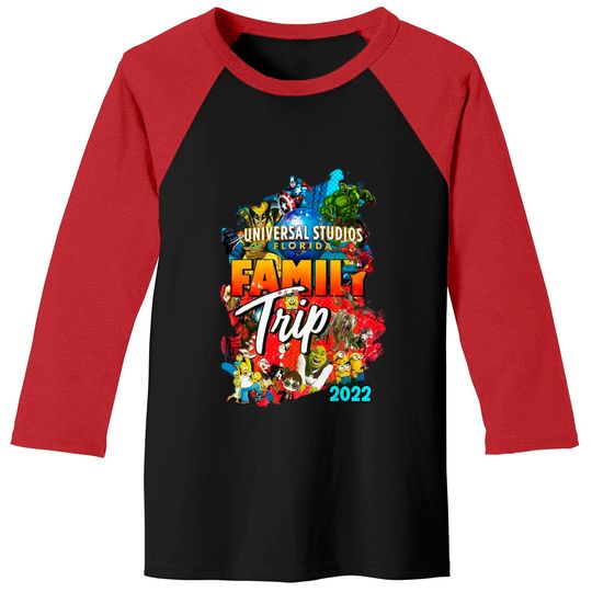 Discover Universal 2022 Disney Family Vacation  Baseball Tees