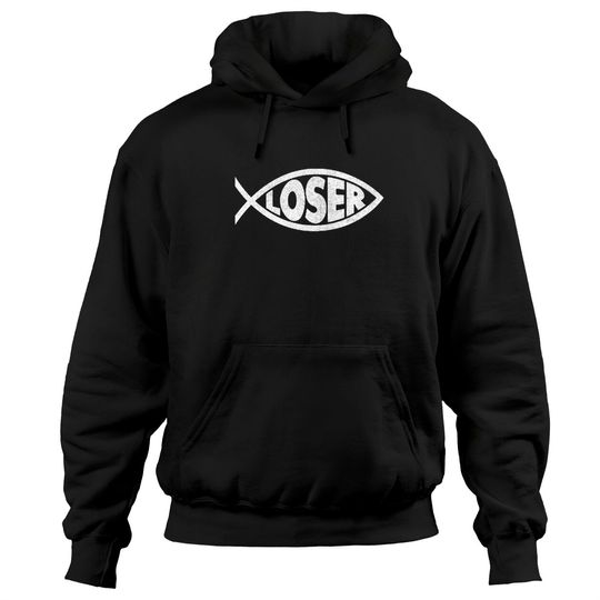 'Loser' Slacker 90s Jesus Fish - Slacker - Hoodies