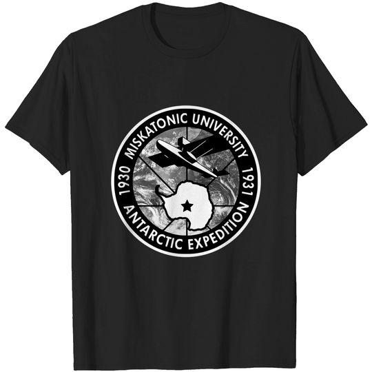 Discover Miskatonic University Antarctic Expedition - Globe - Hp Lovecraft - T-Shirt