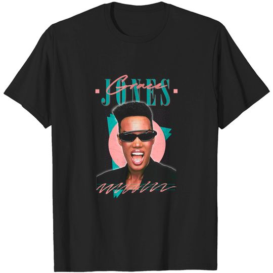 Grace Jones // 80s Faded Style Aesthetic Design - Grace Jones - T-Shirt