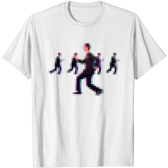 How Did I Get Here? David Byrne Pixel Design - Talking Heads - T-Shirt