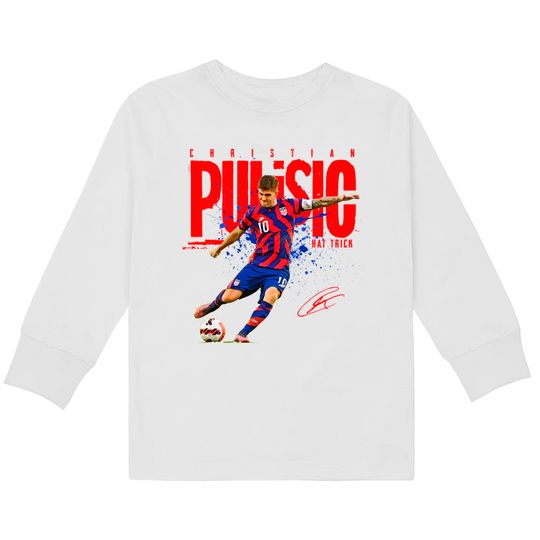 Christian Pulisic - Christian Pulisic Us Mens Soccer -  Kids Long Sleeve T-Shirts