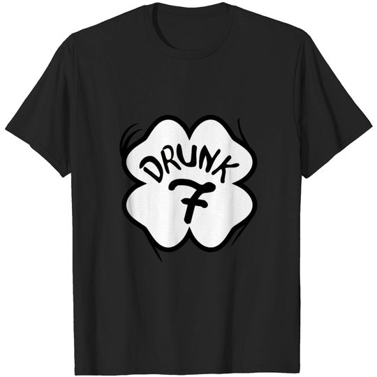 Drunk 7 Shamrock St Pattys Day Tee Bar Crawl Group T-shirt