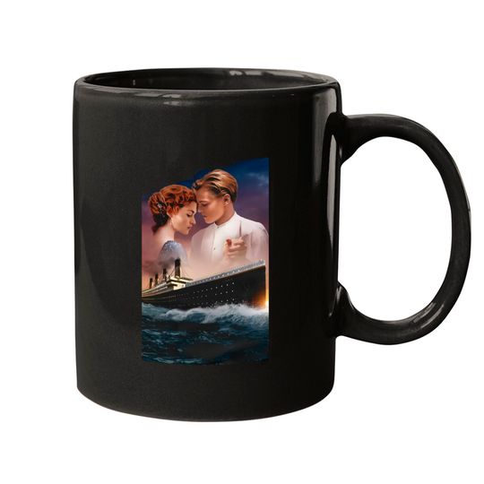 Titanic 90s Leonardo DiCaprio & Kate Retro Style Mugs Unisex Gift Men Women Mug, Titanic (1997) Movie Mug, Titanic Mug, Romance Mug
