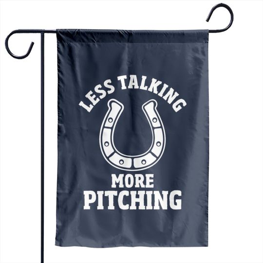 Horseshoe Pitching Gift Garden Flags