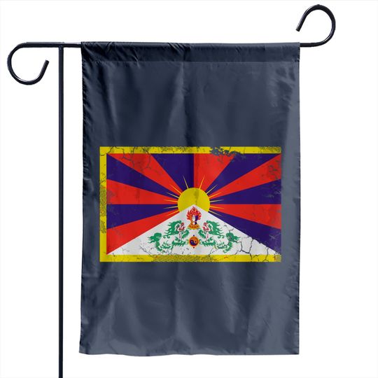 Vintage Flag Of Tibet Tibetan Garden Flags