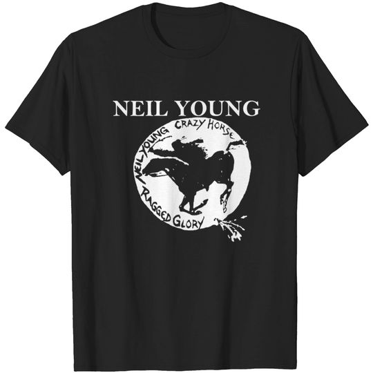 Neil Young Crazy Horse Unisex Retro Rock meme T-shirt
