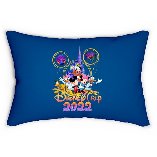 Disney Trip 2022 Lumbar Pillows, Disney Family Vacation Lumbar Pillows