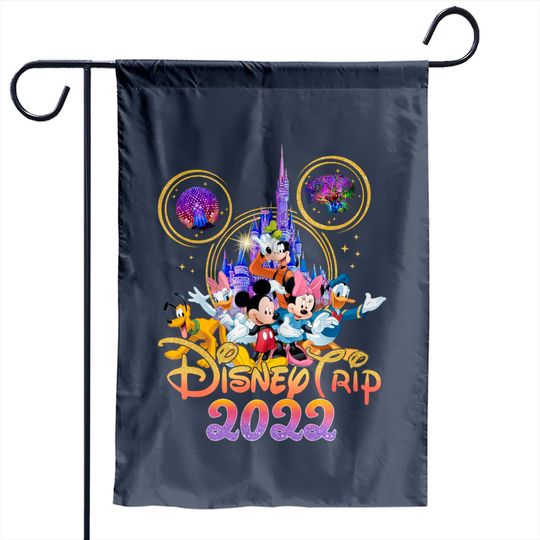 Disney Trip 2022 Garden Flags, Disney Family Vacation Garden Flags