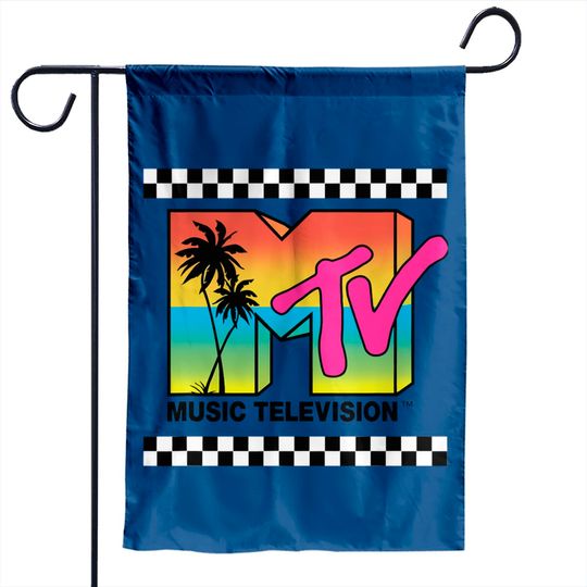 MTV Sunset Logo Music Television Hawaii Beach Garden Flags