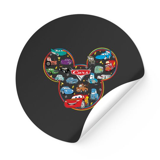 Discover Disney Cars collage Stickers Lightning McQueen Park Treats Mickey Ears Sticker