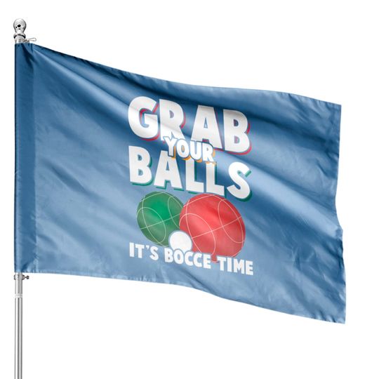 Italian Bocce Ball Game Lover Bocce Player House Flags