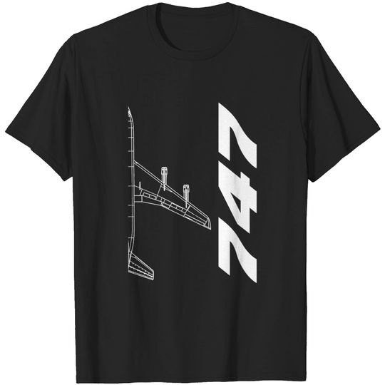 b747 airplane pilot fans gifts - Boeing 747 Airplane - T-Shirt