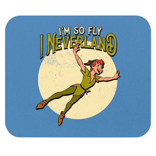 Retro Peter Pan I'm So Fly I Neverland Mouse Pad, Disney Tinker Bell Mouse Pads