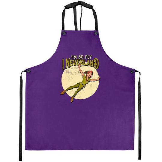 Retro Peter Pan I'm So Fly I Neverland Apron, Disney Tinker Bell Aprons