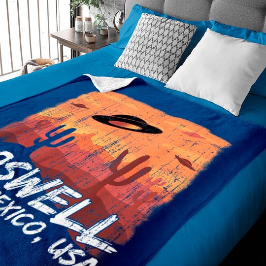Roswell 1947 Vintage Alien Hunter UFO Abduction New Mexico T Baby Blankets
