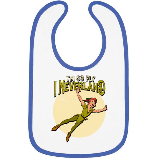 Retro Peter Pan I'm So Fly I Neverland Bib, Disney Tinker Bell Bibs