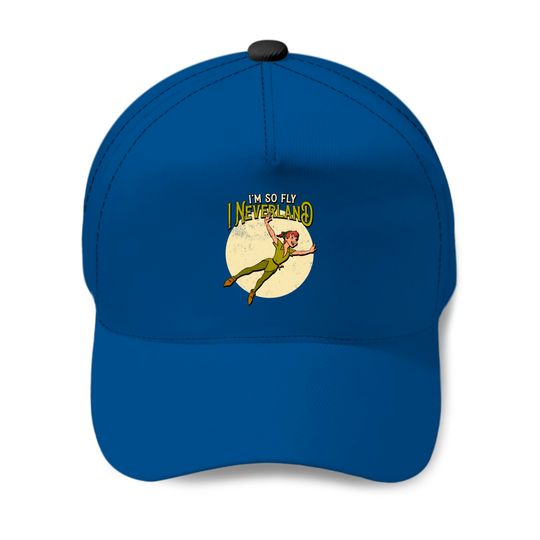 Retro Peter Pan I'm So Fly I Neverland Baseball Cap, Disney Tinker Bell Baseball Caps