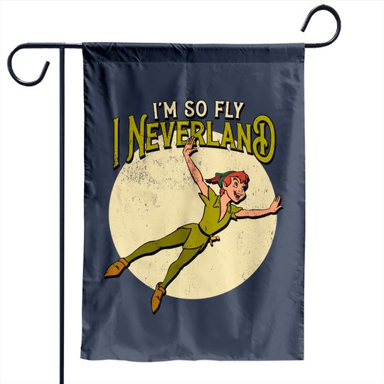 Retro Peter Pan I'm So Fly I Neverland Garden Flag, Disney Tinker Bell Garden Flags