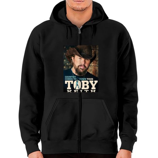 Tour Toby Keith Country Comes To Town Singer Music Classic Zip Hoodies
