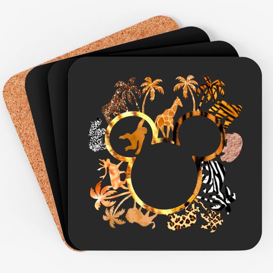 Disney Animal Kingdom Coasters, Leopard Disney Coasters, Disney Safari Coasters, Disneyworld Family Coasters