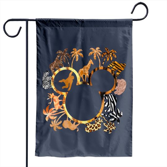 Disney Animal Kingdom Garden Flags, Leopard Disney Garden Flags, Disney Safari Garden Flags, Disneyworld Family Garden Flags