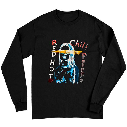 Vintage Red Hot Chili Peppers Cotton Graphic Long Sleeves Tee