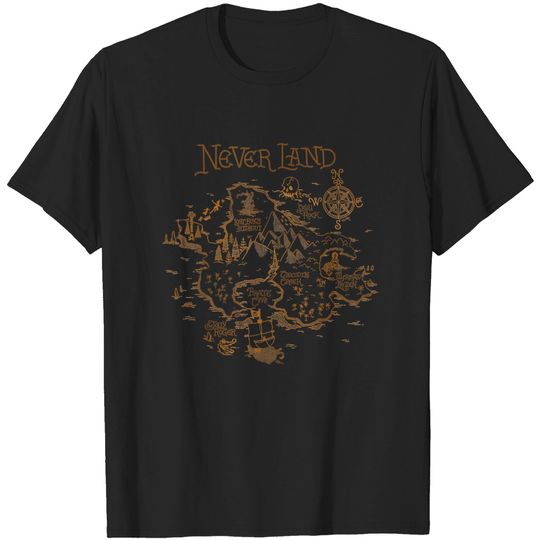 Discover Peter Pan Never Land Map Graphic T-Shirt
