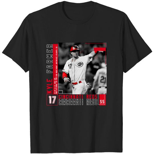 Discover Kyle Farmer Baseball Edit Tapestries Reds - Kyle Farmer - T-Shirt