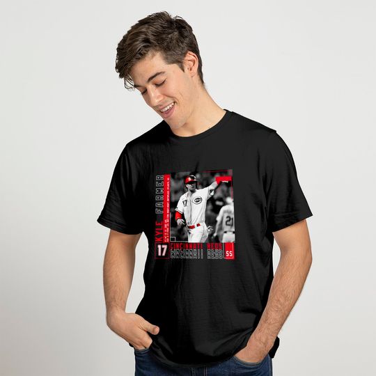 Kyle Farmer Baseball Edit Tapestries Reds - Kyle Farmer - T-Shirt