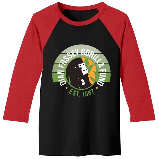 Discover Dian Fossey Gorilla Fund Black And White Baseball Tees