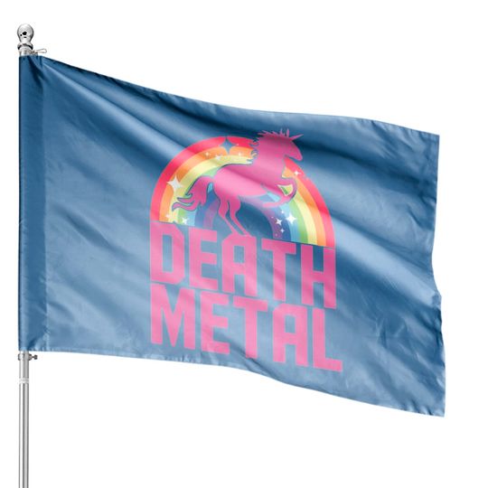 death metal rainbow House Flags