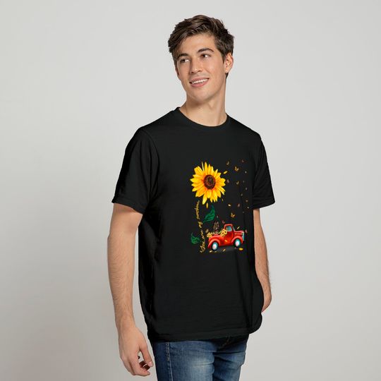 Sunflower Cairn Terrier head Funny Dog T-shirt
