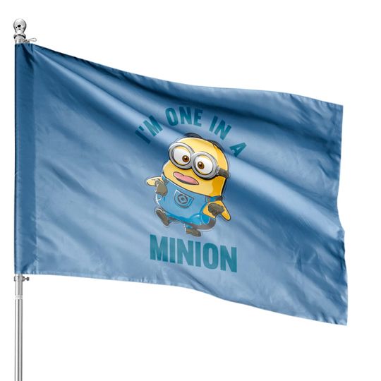 I'm One In A Minion Cute Face Banana Retro Vintage House Flags