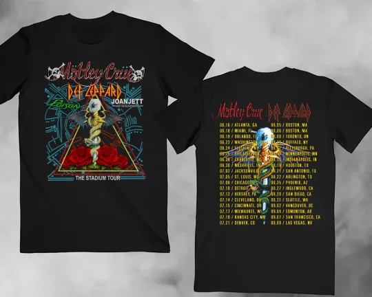 The Stadium Tour Motley Crue Def Leppard Poison Joan Jett T-shirt