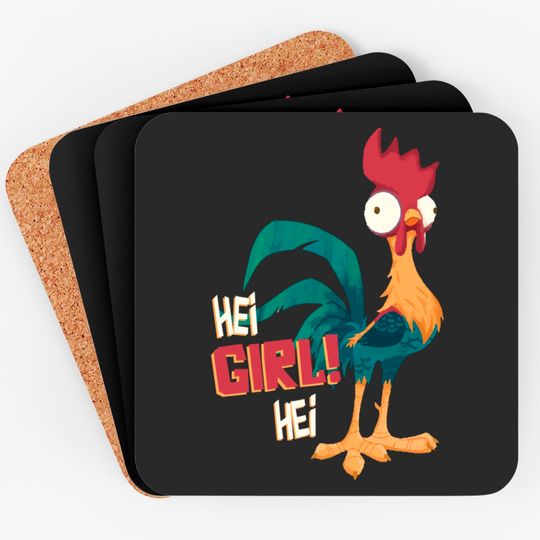 Discover Disney Moana Hei Hei Chicken Hei Girl Hei Coasters Unisex Adult Coasters