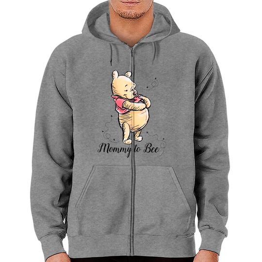 Mommy to Bee Zip Hoodies, Pregnancy Reveal Zip Hoodies, Disney Pooh Mommy Zip Hoodies