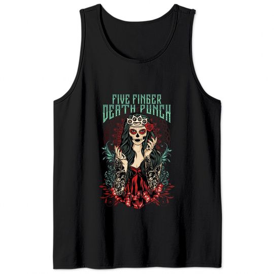 Five Finger Death Punch unisex Lady Muerta Tank Tops