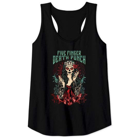 Five Finger Death Punch unisex Lady Muerta Tank Tops