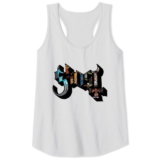 Ghost Band Logo with Albums - Ghost Band - Tank Tops