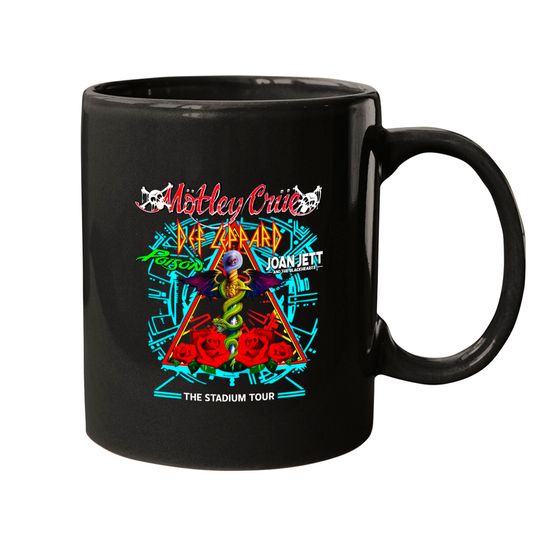 Def Leppard Mugs, Def Leppard Poison Joan Jett & The Blackhearts Mugs, The Stadium Tour Mugs